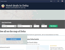 Tablet Screenshot of dohacityhotels.com